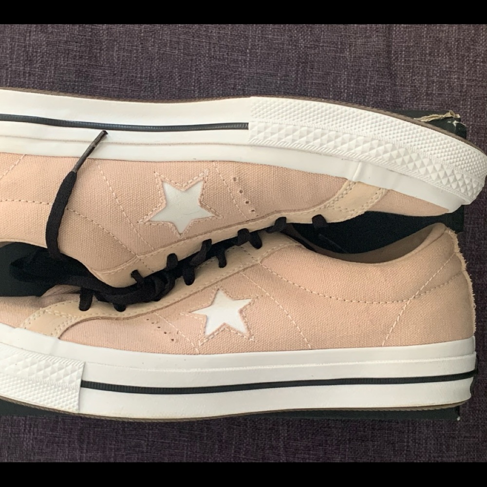 converse one star beige/white/black